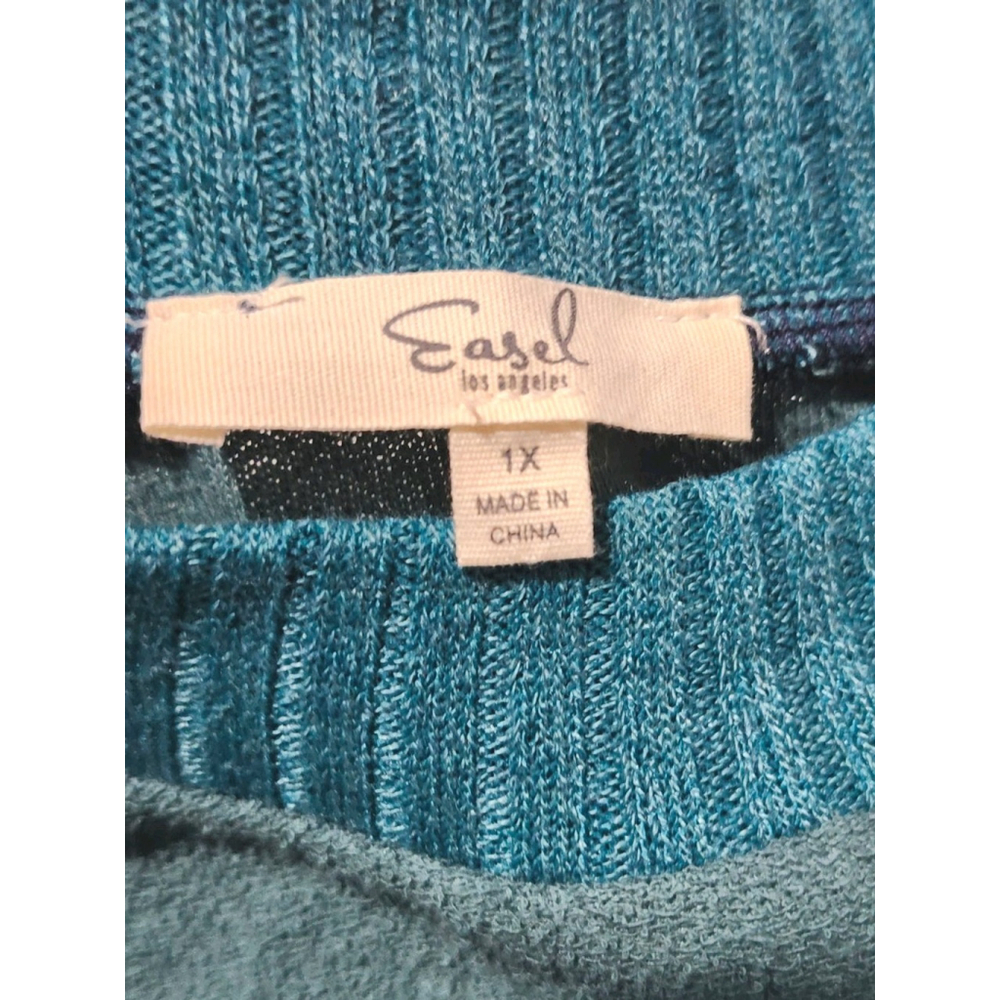 Easel Plus Size Boho Patterned Knitted Sweater Size 1X - Picture 3 of 3